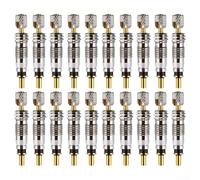 Snowchecking Núcleo de válvula de 10/20 piezas para tubos de bicicleta tipo Presta hecho de latón, adecuado para reparación y mantenimiento de neumáticos de carretera MTB (20 piezas)