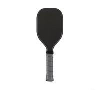 Snowchecking Pala de entrenamiento de pickleball, con cara de fibra de carbono, raqueta de punto dulce con núcleo de madera, para principiantes y jugadores avanzados, agarre antideslizante, negro
