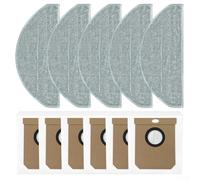 snowchecking Paño de fregona y bolsas de polvo de repuesto para aspiradora robot DEERMA S30, 5 paños de fregona + 6 bolsas de polvo, material de microfibra, rendimiento sin obstrucciones