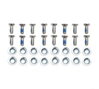 snowchecking Paquete de 16 tornillos de encuadernación de snowboard M6 x 16 mm con arandelas, accesorios de montaje de metal para reparación y mantenimiento de piezas de snowboard de esquí (16 piezas)
