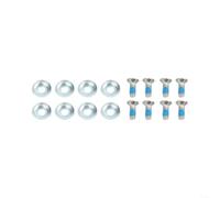 snowchecking Paquete de 16 tornillos de encuadernación de snowboard M6 x 16 mm con arandelas, accesorios de montaje de metal para reparación y mantenimiento de piezas de snowboard de esquí (8 piezas)
