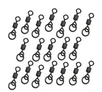 Snowchecking Para CHOD Giratorio Tamaño 8 Aleación Cobre para FLEXI Ring Terminal Lake River Carp Fishing Rig Black Accessories Multiple Pack Options 10 20 50 100 Piezas (20pcs)