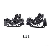 Snowchecking Pinza mecánica de freno de disco, 4 pistones de doble cara, para bicicleta de montaña, aleación 6061, 6 pernos para ROTOR, F160/R140 o F180/R160 (par L+R)
