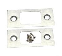 snowchecking Placa de acero inoxidable, placa trasera de puerta, refuerzo de cerrojo, hardware de seguridad para el hogar, protección mejorada de entrada forzada, fácil de instalar con tornillos,