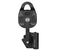 snowchecking Polea de escalada unidireccional, aleación de aluminio de carga estática de 25 KN para ascender para cuerdas de 8 a 12 mm, herramienta de elevación segura de trinquete para espeleología y