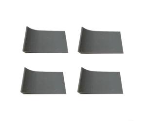 snowchecking Protector de pared para cubo de basura, protector espaciador de pared, evita arañazos en la pared y estabiliza el contenedor en suelos de madera, 11 x 4 x 15 cm, silicona ABS gris
