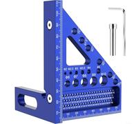 Snowchecking Regla de medición 3D multiángulo, regla de medición cuadrada de carpintero con escalas grabadas precisas para tareas de carpintería y bricolaje, 200 mm