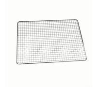 Snowchecking Rejilla de alambre cuadrada desechable plateada, para barbacoa, red de parrilla de acero galvanizado de bajo carbono, para acampar al aire libre, picnic, 60 x 30 cm