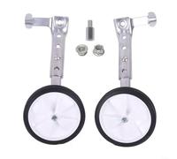 snowchecking Ruedas de entrenamiento estabilizadores ajustables para bicicletas de 16 a 24 pulgadas, marco de hierro con neumáticos de plástico, capacidad de 165 libras, negro (plata)