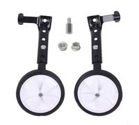 snowchecking Ruedas de entrenamiento estabilizadores ajustables para bicicletas de 16 a 24 pulgadas, marco de hierro con neumáticos de plástico, capacidad de 165 libras, negro (negro)