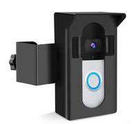 snowchecking Soporte antirrobo para timbre sin taladro, kit de cuña angular para timbres de video de anillo, metal seguro, construcción de plástico duro resistente a la intemperie, color negro