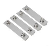 Snowchecking Soporte de montaje de perfil de conector de riel de panel solar de aluminio, para sistema de estantería de módulo fotovoltaico, abrazadera ajustable de 0 a 10 mm, plata, 14 cm (4 piezas)