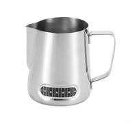 Snowchecking Taza de arte latte de acero inoxidable, con visualización de temperatura, jarra de leche de 350 ml/600 ml, con marcas de medición y para boquilla de águila, para barista (350 ml 304)
