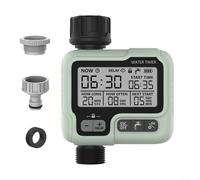 Snowchecking Temporizador de aspersor de agua, temporizador de agua programable para manguera de jardín, manguera de exterior con modo de bloqueo infantil