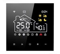 snowchecking Termostato inteligente para aplicación Tuya, controlador de temperatura programable con control de voz con pantalla táctil LCD, sensor interno para calefacción central de aire