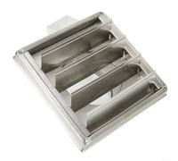 Snowchecking Ventilación de pared cuadrada de acero inoxidable de 100 mm, con solapa anticorriente, salida de aire de grado 304, para secadora, baño, extractor de cocina, color plateado