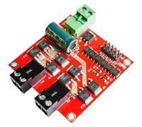 Snowchecking XY-160D 160W Módulo controlador de motor CC de doble canal con lógica L298 H-Bridge, salida 12V-24V 7A, amplio rango de voltaje y protección contra sobrecorriente integrada, ABS rojo