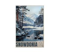 Snowdonia National Park - Póster en lienzo para decoración de dormitorio, oficina, habitación, regalo, 50 x 75 cm