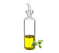 SNOWDVANCE Aceitera Antigoteo Cristal - Vinagrera de Vidrio Transparente para Cocina, Mesa Comedor Dispensador Multifuncional (500ml)