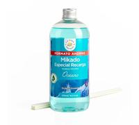 SNOWDVANCE Ambientador Mikado Reposición- Incluye Sticks de Recambio - Fragancia Duradera - Ideal para el Hogar, Baño, Casa - 500 ml (Oceano)
