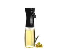 SNOWDVANCE Pulverizador de aceite Spray 220ml, Botella de Cristal de Aceite de Oliva Para Cocina 22cm x 6cm, Negro