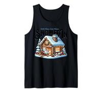 Snowed In Mountain House Cozy Snowman Disfraz de Navidad Camiseta sin Mangas