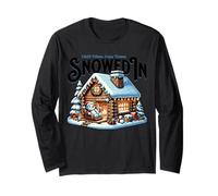 Snowed In Mountain House Cozy Snowman Disfraz de Navidad Manga Larga