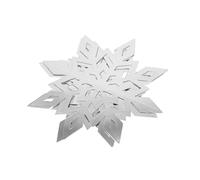 Snowflake decorations, 2 strings of 3D silver snowflakes + 1 string of 12 pieces, presenting a dreamy 3D effect