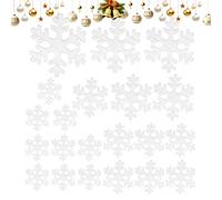 Snowflake Decorations, 21-Piece Christmas Pendant Decor & Hanging Winter Ornaments, Festive Snowflake Set for Holiday Window, Door, Wall, Ceiling, Home, Farmhouse, Party, and Indoor Outdoor Display