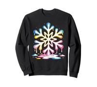 Snowflake Drip Winter Snowflake Christmas Xmas Men Women Sudadera