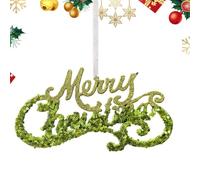 Snowflake Ornament - PC, Lightweight Festive Pendant, Green Glitter | Cute Christmas Decoration Hanging Pendant, Holiday Home Decor For Walls, Openings, Tables, Living Room, Indoor & Outdoor Use