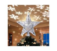 Snowflake Projector Lamp 2 In 1ledchristmas Tree Star Lighted Christmas Tree Star for Indoor Outdoor