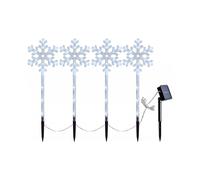 (snowflake)Set Of 4 Led Stake Garden Lights - 40 Led Pathway Decoration Garden Lawn Patio - Festive Xmas Glow Christmas Decoration