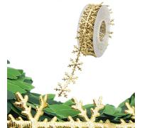 Snowflake Sewing Trim For Craft - 393.7 Inch Snowflake Sewing Trim - Christmas Lace Ribbon - Embroidered Fabric Border For Holiday Craft Decoration Clothing Costume DIY Scrapbooking Wrapping Party