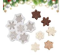 Snowflake Silicone Mold, 6 Cavity Christmas Soap DIY Plaster Epoxy Mould | Snowflake Soap Making Mould, for Wax Melts Ice Cubes Crafts Baking Cake Decoration Party