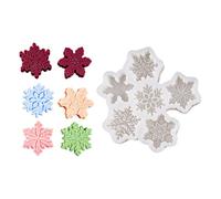 Snowflake Silicone Mold - 6-Cavity DIY Soap Mould - Casting Craft Too | Snowflake Soap Mold Crafts Wax Melts Ice Cubes Party Baking Home Cake Decoration