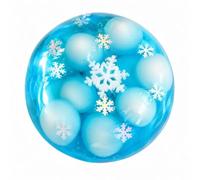 Snowflake Splash Squishy Stress Ball - Crunchy Squeeze Toy with Gel Filling, Soft Sensory Fidget Ball For Anxiety Relief, Cute Blue Ice-Themed Stress Toy For Adults(9 Handmade Balls)