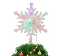 Snowflake Tree Topper Light - Waterproof Rechargeable Decorative Christmas Trees Toppers with Diversed Lighting Modes, Tree Toppers with USB, Trees Topper For Christmas Indoor Holiday Decor