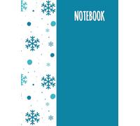 Snowflake Winter Notebook: A Large 8.5 x 11 Ruled Notebook with 100 Lined Pages Perfect for School, College & Work