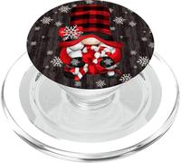 Snowflake Xmas Decor For Girls Buffalo Plaid Christmas GNOME PopSockets PopGrip para MagSafe