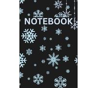 SNOWFLAKES PATTERNED IN THE DARK THEME DESIGN NOTEBOOK: Winter Wonderland Themed Design Notepad Journal - 6 X 9 INCHES - 150 PAGES