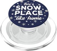 Snowflakes There Is Snow Place Like Home For Winter Holiday PopSockets PopGrip para MagSafe