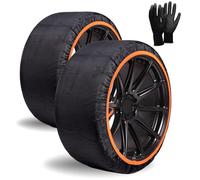 SNOWGO - Juego de 2 cadenas textiles para nieve - Talla XS a XXL - Homologado 16662-1 Europa - Adecuado para vehículos 4x4, vehículos eléctricos, furgonetas y vehículos comerciales <3,5T. (L)