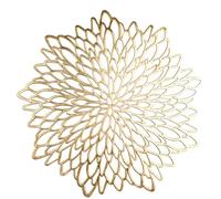 Snowkingdom,4 pares de manteles individuales metálicos dorados y posavasos a juego, vinilo laminado de plástico, decoración de mesa de comedor para Navidad, Acción de Gracias, boda, 8 unidades