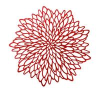 Snowkingdom 6 pares de manteles individuales y posavasos, 12 unidades, de vinilo prensado metálico brillante, hojas redondas, decoración para Navidad, día de San Valentín, bodas, celebraciones de