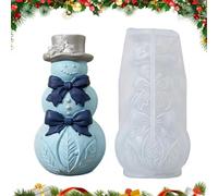 Snowman Candle Silicone Mold - Non Stick Easy Release DIY Making Supplies