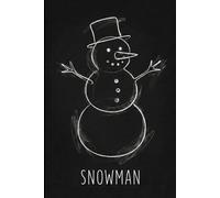 Snowman Notebook | Minimalist Winter Lined Journal: Black & White Christmas Notebook with 100 College-Ruled Pages | 6"x9"