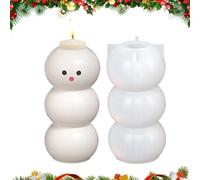 Snowman Silicone Mold, Easy Release Candlestick Casting Mold