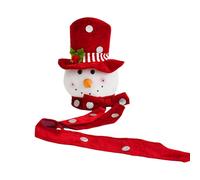 Snowman Tree Topper - Christmas Tree Ornament, Winter Snowman Holiday Topper, Festive Snow Man with Hat | Scarf for Christmas Trees, Outdoor Party, Nursery, Living Room, Holiday Door, Home, Studio