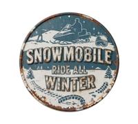 SNOWMOBILE TRAILS RIDE ALL WINTER - Placa metálica de metal